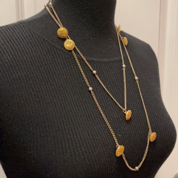 Vintage Jewelry Gold Tone Necklace 53” Long - Picture 2 of 5